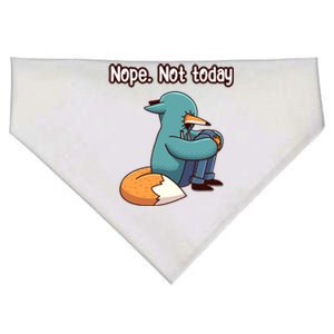 A Funny Hiding Fox Nope Not Today Gift USA-Made Doggie Bandana