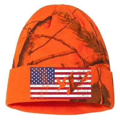 American Flag Hunting Geese Duck Gift 4th Of July Cool Gift Kati Licensed 12" Camo Beanie