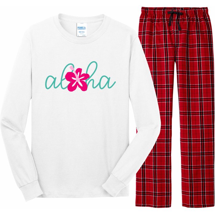 Aloha Floral Hawaii Tropical Long Sleeve Pajama Set