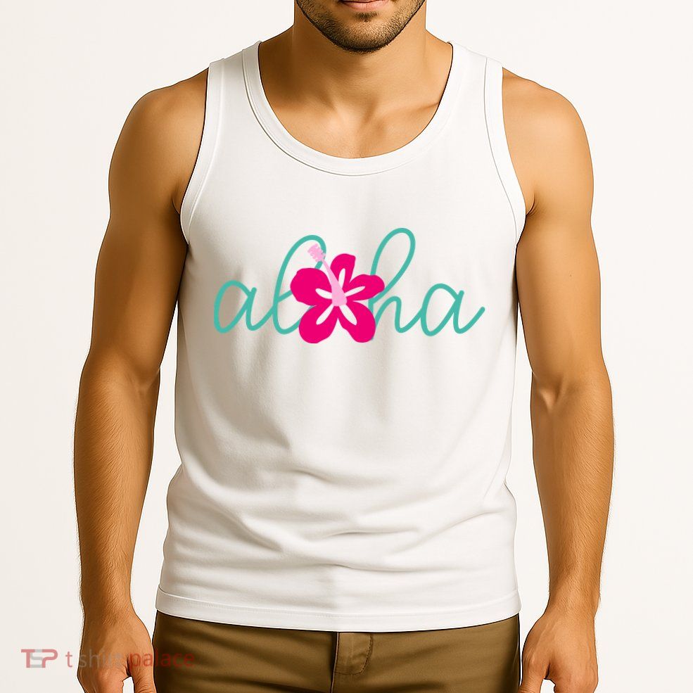 Aloha Floral Hawaii Tropical Tank Top