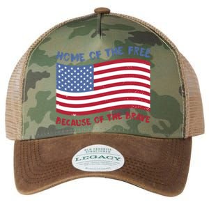 American Flag Home Of The Free Because Of The Brave Gift Legacy Tie Dye Trucker Hat