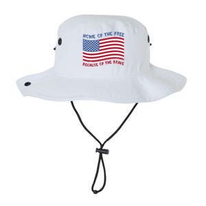 American Flag Home Of The Free Because Of The Brave Gift Legacy Cool Fit Booney Bucket Hat