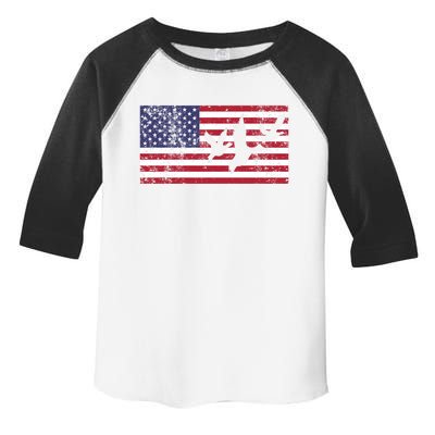 American Flag Hunting Geese Duck Meaningful Gift 4th Of July Gift Toddler Fine Jersey T-Shirt