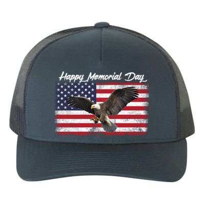 American Flags Happy Memorial Day Gift Yupoong Adult 5-Panel Trucker Hat