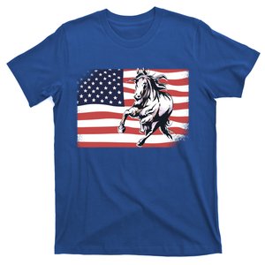 American Flag Horse 4th Of July Patrioticic Meaningful Gift T-Shirt