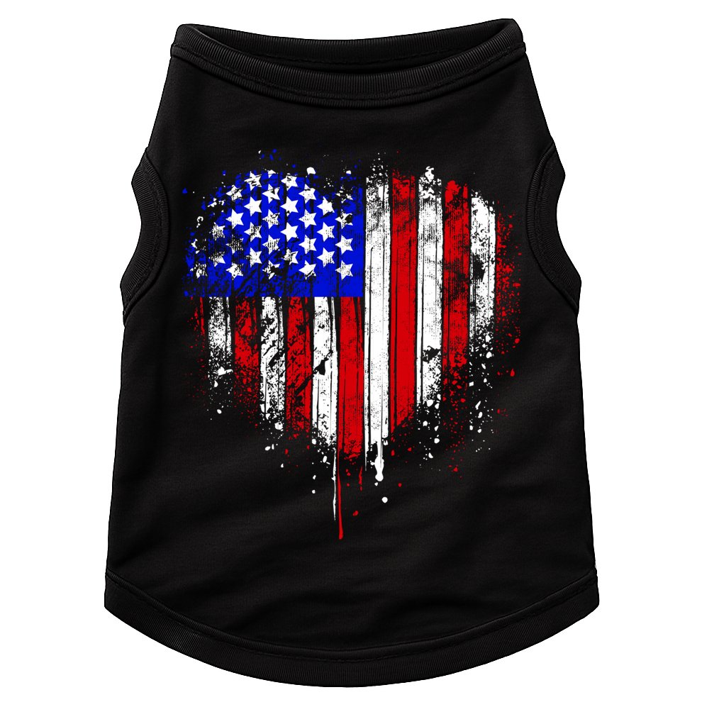 American Flag Heart 4th Of July Usa Flag Mom Mama Gift Doggie Tank