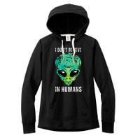 Alien Face Halloween Costume Green Turquoise Women's Fleece Hoodie