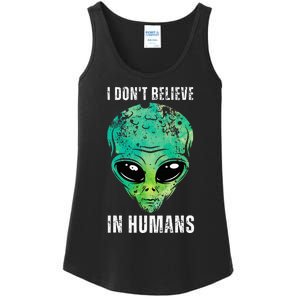 Alien Face Halloween Costume Green Turquoise Ladies Essential Tank