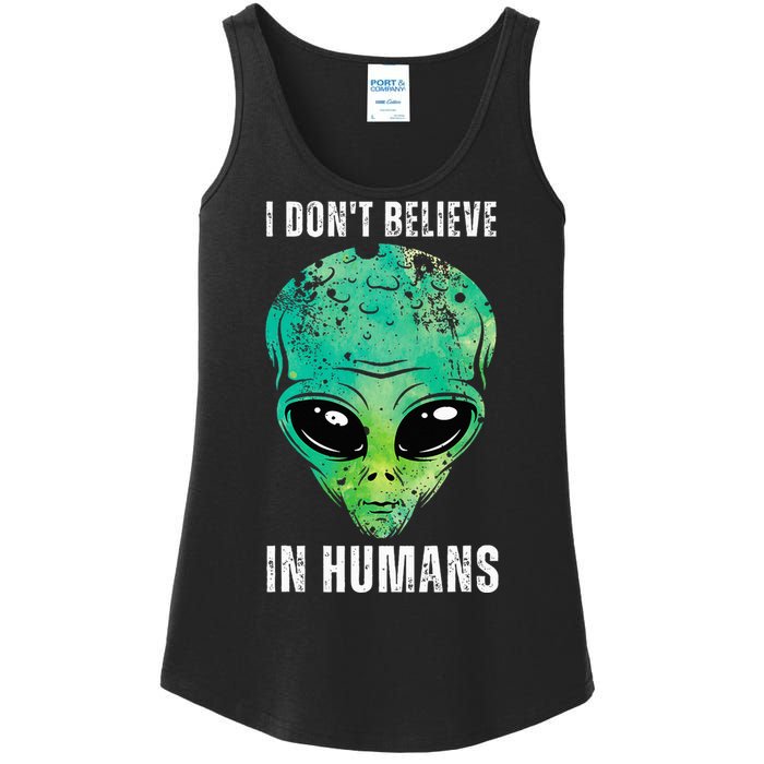 Alien Face Halloween Costume Green Turquoise Ladies Essential Tank