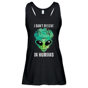 Alien Face Halloween Costume Green Turquoise Ladies Essential Flowy Tank