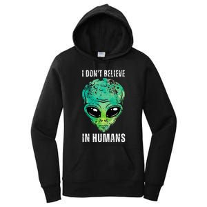 Alien Face Halloween Costume Green Turquoise Women's Pullover Hoodie