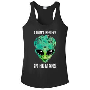 Alien Face Halloween Costume Green Turquoise Ladies PosiCharge Competitor Racerback Tank