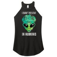 Alien Face Halloween Costume Green Turquoise Women's Perfect Tri Rocker Tank