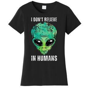 Alien Face Halloween Costume Green Turquoise Women's T-Shirt