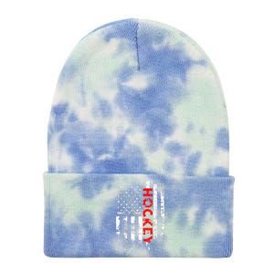 American Flag Hockey USA Patriotic Gift Tie Dye 12in Knit Beanie