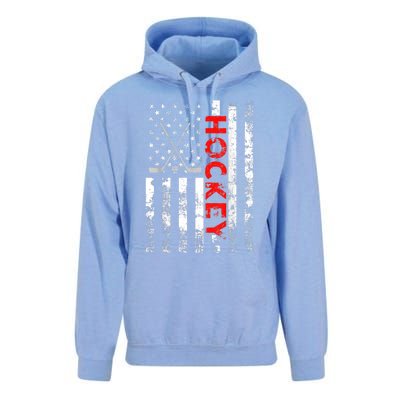 American Flag Hockey USA Patriotic Gift Unisex Surf Hoodie