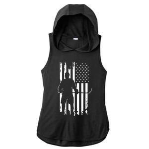 American Flag Hockey - Hockey Ladies PosiCharge Tri-Blend Wicking Draft Hoodie Tank