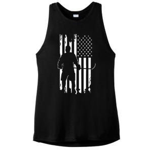 American Flag Hockey - Hockey Ladies PosiCharge Tri-Blend Wicking Tank