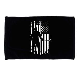 American Flag Hockey - Hockey Microfiber Hand Towel