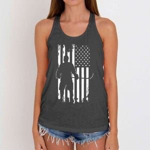 American Flag Hockey - Hockey Women's Knotted Racerback Tank