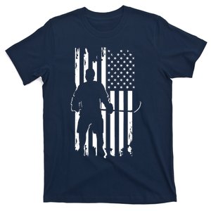 American Flag Hockey - Hockey T-Shirt