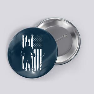 American Flag Hockey - Hockey Button