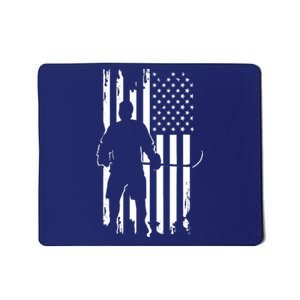 American Flag Hockey - Hockey Mousepad