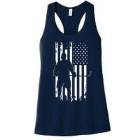 American Flag Hockey - Hockey Women's Racerback Tank