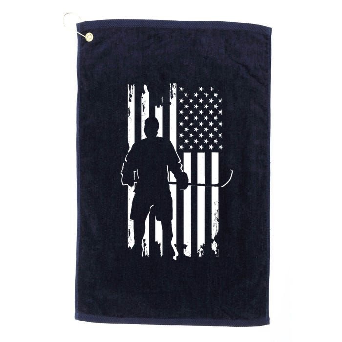 American Flag Hockey - Hockey Platinum Collection Golf Towel