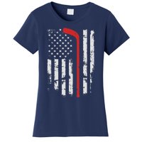 American Flag Hockey USA Patriotic Hockey Player Boy Women's T-Shirt