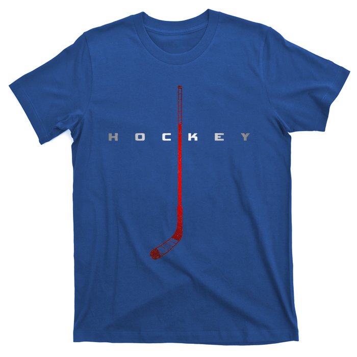 American Flag Hockey Vintage Hockey T-Shirt