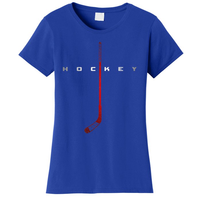 American Flag Hockey Vintage Hockey Women's T-Shirt