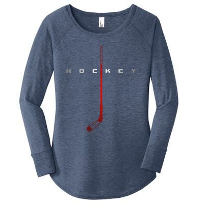 American Flag Hockey Vintage Hockey Women's Perfect Tri Tunic Long Sleeve Shirt