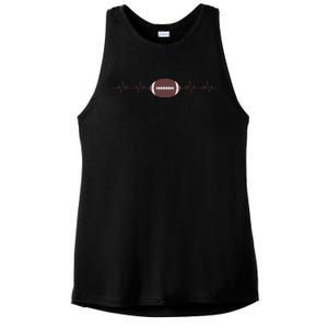 American Football Heartbeat Ladies PosiCharge Tri-Blend Wicking Tank