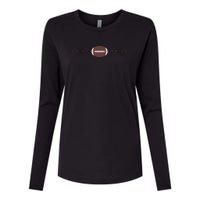 American Football Heartbeat Womens Cotton Relaxed Long Sleeve T-Shirt