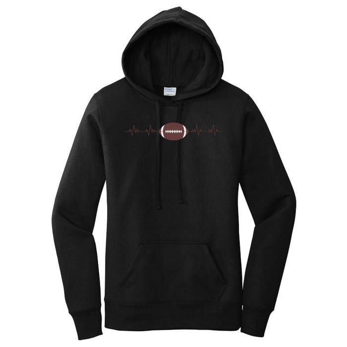 American Football Heartbeat Women's Pullover Hoodie