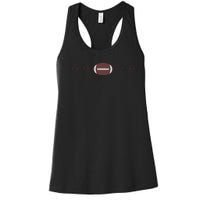 American Football Heartbeat Women's Racerback Tank