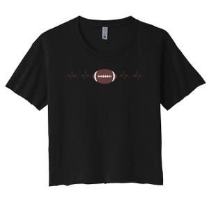 American Football Heartbeat Women's Crop Top Tee