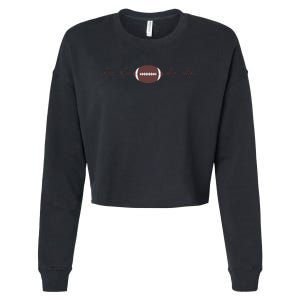 American Football Heartbeat Cropped Pullover Crew