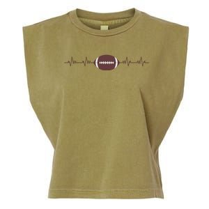 American Football Heartbeat Garment-Dyed Women's Muscle Tee