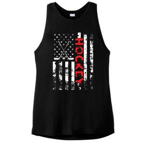 American Flag Hockey Apparel Hockey Ladies PosiCharge Tri-Blend Wicking Tank