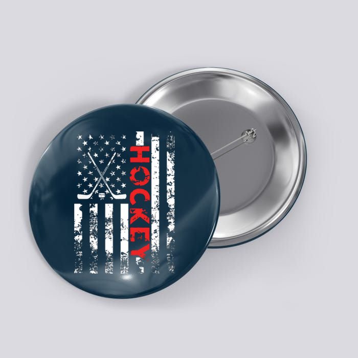 American Flag Hockey Apparel Hockey Button