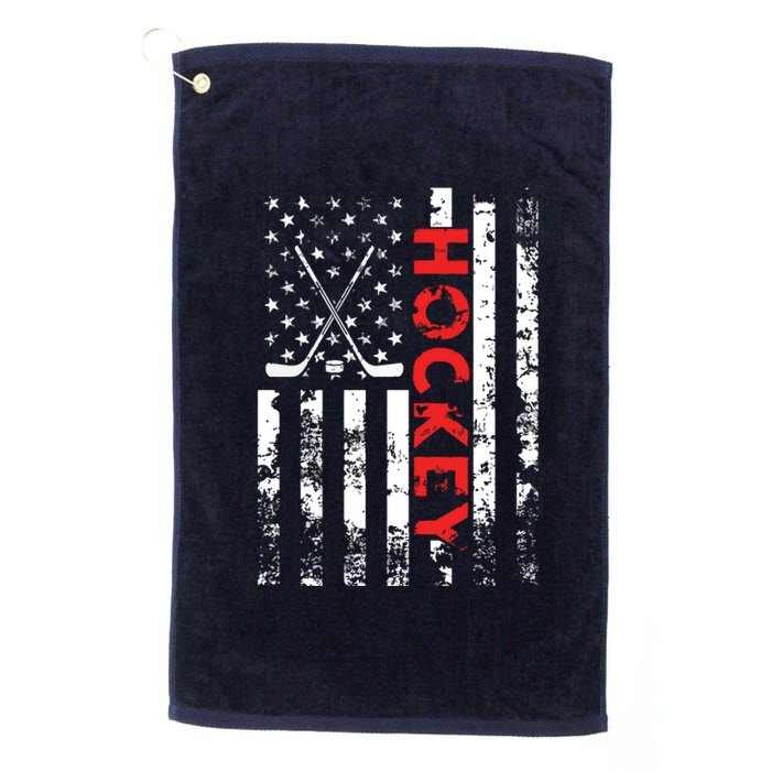 American Flag Hockey Apparel Hockey Platinum Collection Golf Towel