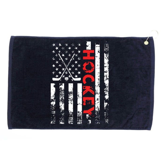 American Flag Hockey Apparel Hockey Grommeted Golf Towel