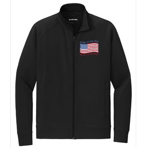 American Flag Home Of The Free Because Of The Brave Cute Gift Stretch Full-Zip Cadet Jacket