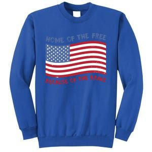 American Flag Home Of The Free Because Of The Brave Cute Gift Sweatshirt