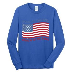 American Flag Home Of The Free Because Of The Brave Cute Gift Tall Long Sleeve T-Shirt