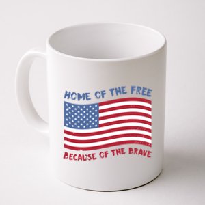 American Flag Home Of The Free Because Of The Brave Cute Gift Coffee Mug