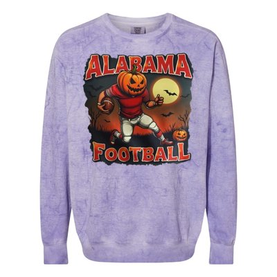 Alabama Football Halloween Pumpkin Player Spooky Alabama Colorblast Crewneck Sweatshirt