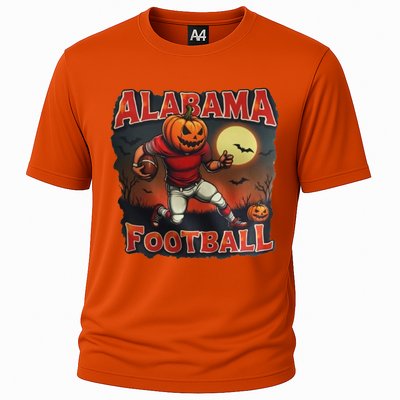 Alabama Football Halloween Pumpkin Player Spooky Alabama Cooling Performance Crew T-Shirt